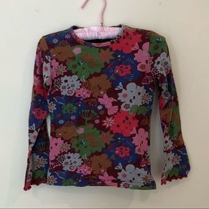 Oilily floral tee with small bell sleeves
